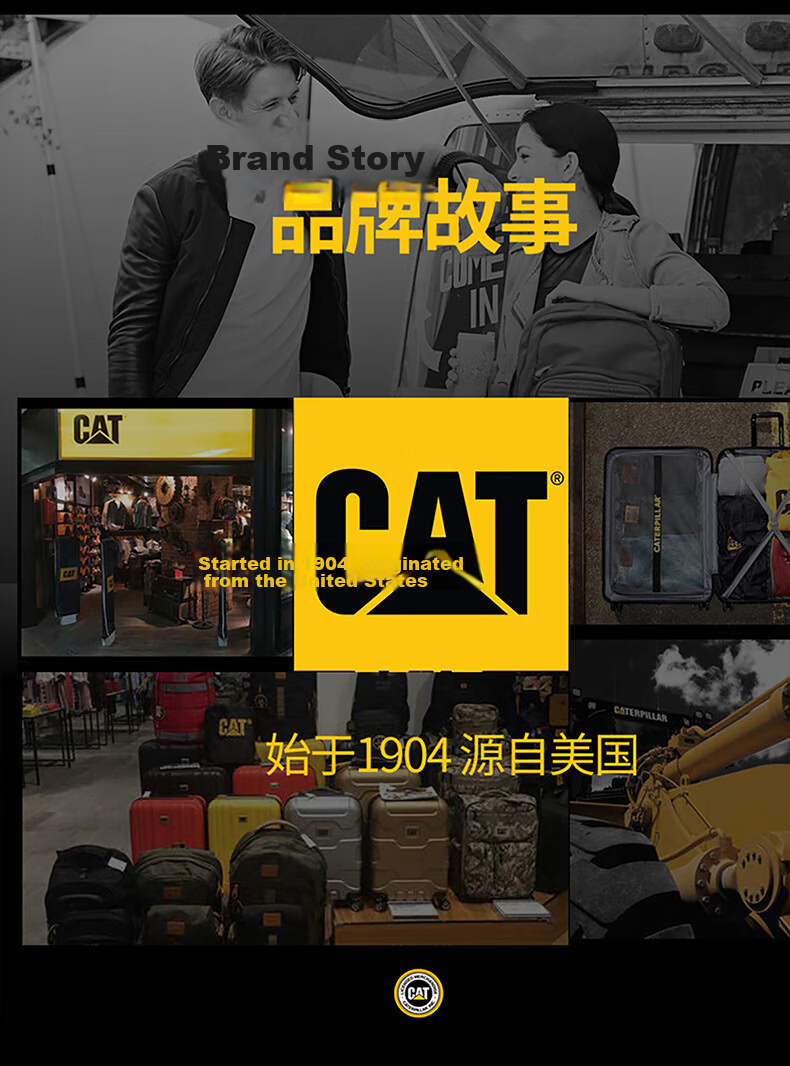 CAT Crossbody Bag, Chest Bag, Gun Bag, Casual Sports Shoulder Phone Bag, Side-Opening, Men's, Dark Pattern, 84060 16