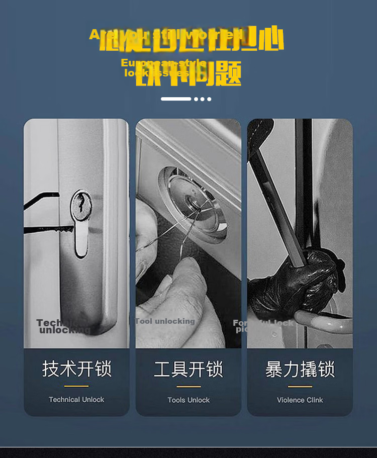 BLOSSOM Exterior Door Lock Cylinder C-Level Old-Style Iron Door Wooden Door Security Lock DFP03 2