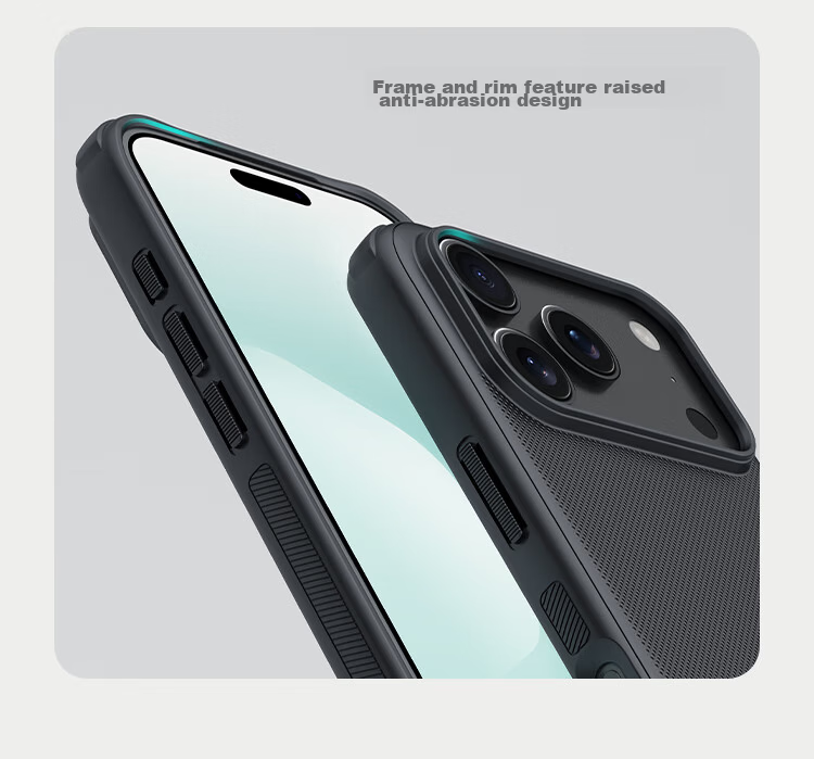 Nillkin Magnetic Case for iPhone 17 Pro Max Full Coverage Matte Anti-Slip Drop Protection Lens Raised Slim Minimalist Shield Pro Black 7