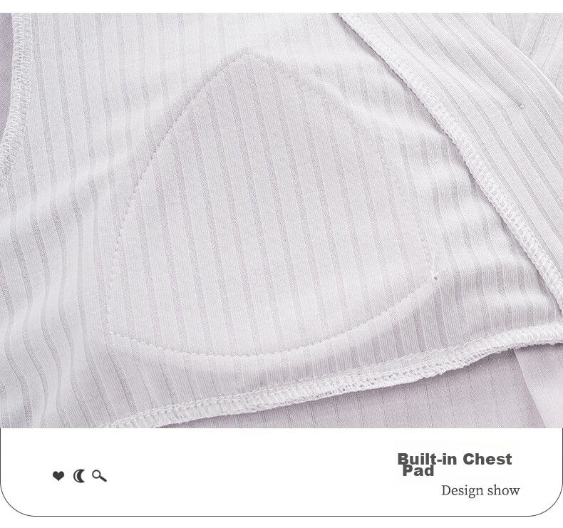 Xueqiman Women's Padded Maternity Nursing Homewear Postpartum Confinement Spring Summer Thin Long Sleeve Pajamas Suitable for Outside Wear 15