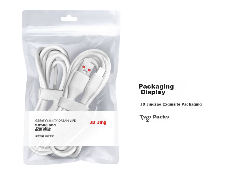 JD Jingzao Type-C Data Cable 6A Super Fast Charging 100W/88W/66W/40W Compatible with Huawei Honor Xiaomi Android Phones Tablets Pura80/Mate70/60 28