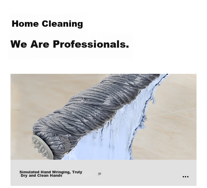 Wuyuehua Wide Mop, 55CM Wide X 138CM Long, 1 Cloth, No Hand Washing Required, Self-Wringing, Card Lock, Self-Tightening Water Mop for Home Use, Extra Large Mop Head 4