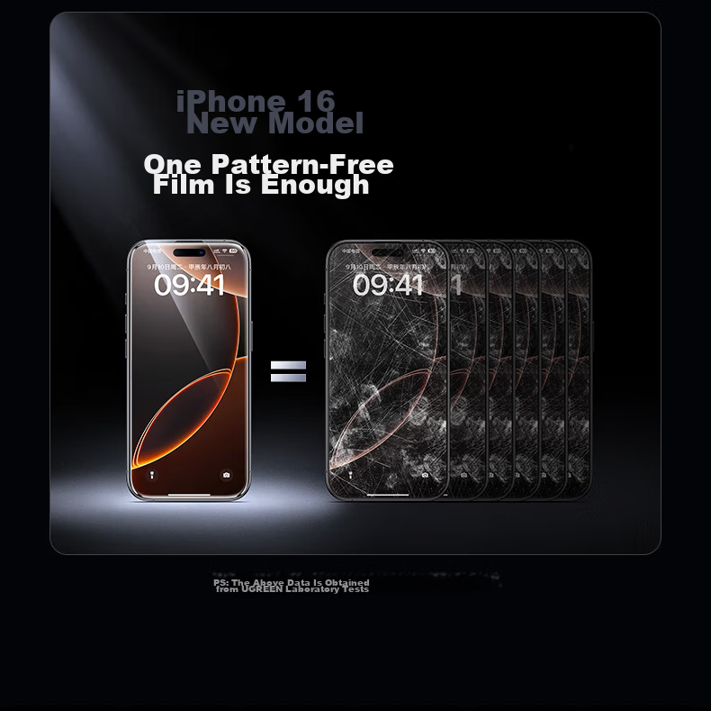 UGREEN Tempered Glass Screen Protector for iPhone 16 Pro Max, Full Coverage, Anti-Fingerprint, Drop Resistant, Ultra-Thin, Dust-Free Installation 26