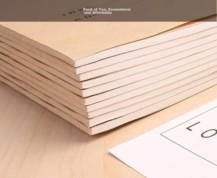 TANGO A4 Work Diary Notebook Office Record Book Notes, Thickened Kraft Paper Cover Engineering Plan Diary, To-Do List, 50 Sheets, 5-Pack Set 6