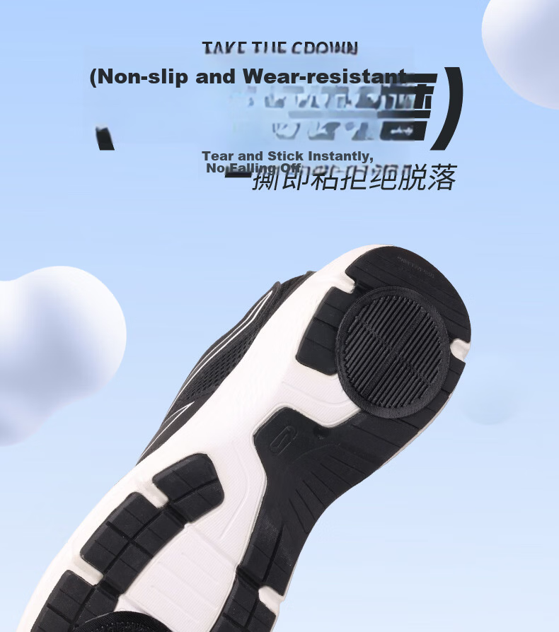 FOOTOPPO Non-Slip Shoe Sole Pads High Heel Anti-Wear Shoe Repair Durable 3M Adhesive Self-Adhesive Noise-Reducing Shoe Stickers 9