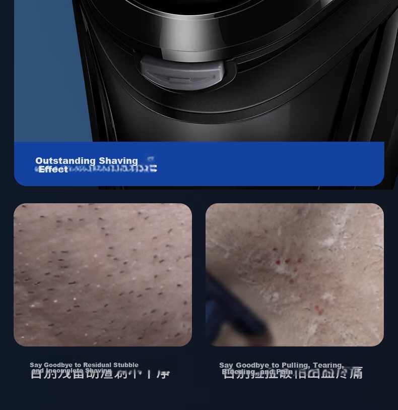 AUX Electric Rechargeable Portable Shaver 10W High Power Rotary 3-Blade Razor Gift for Boyfriend 23