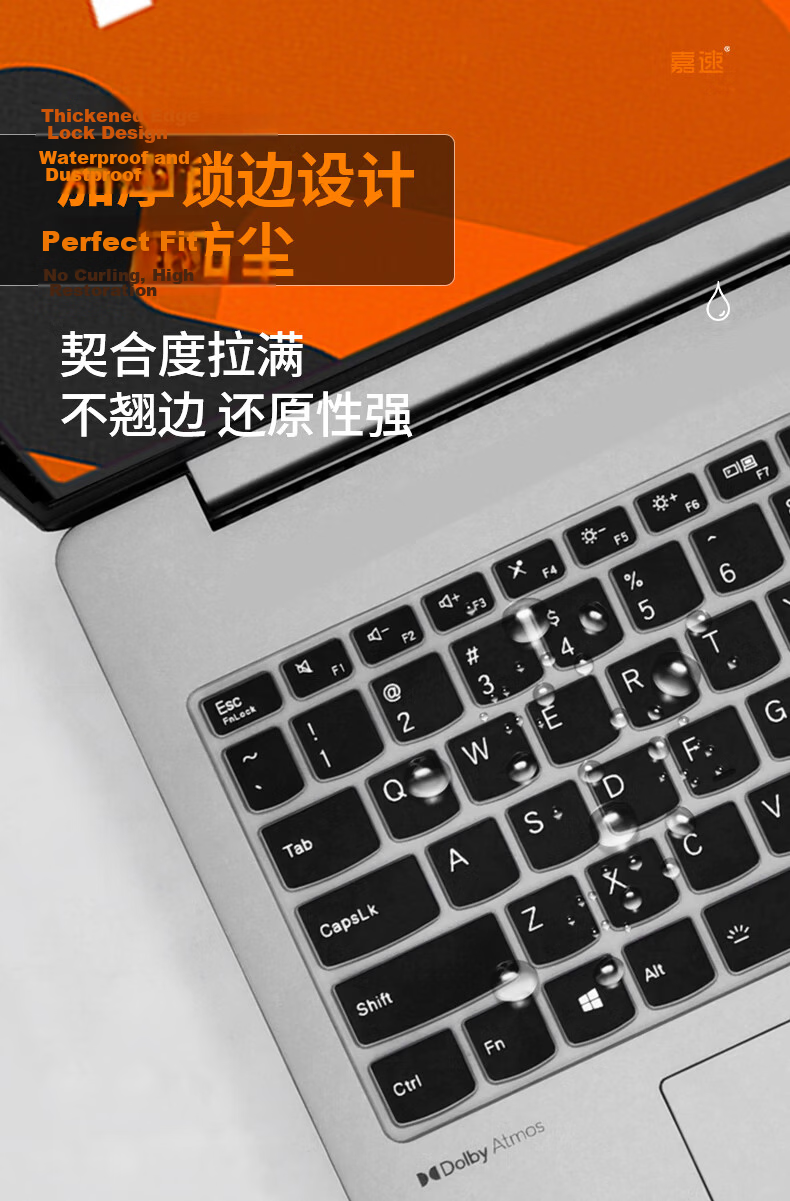 Jiasu Lenovo ThinkPad T14P 2025/24 Model Black Rubber Keyboard Cover, 14.5-Inch Laptop Keyboard Protective Film, Black Dust Cover, Slim And Non-Fall 4