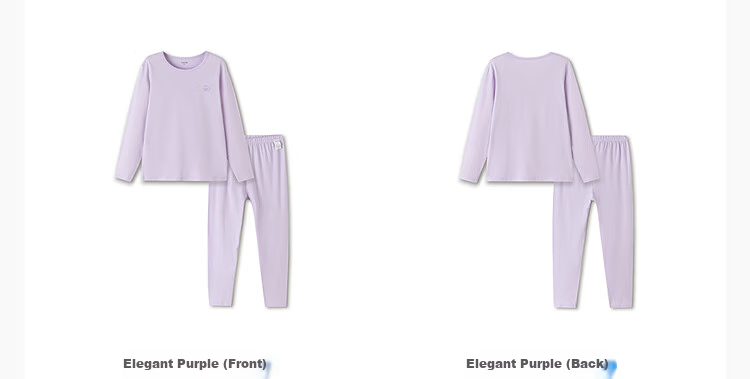 BALABALA Children's Autumn Underwear Set, Spring And Autumn Girls' Underwear, Skin-Friendly Base Layer Pajamas, Pure Cotton Comfortable 209925169002 37
