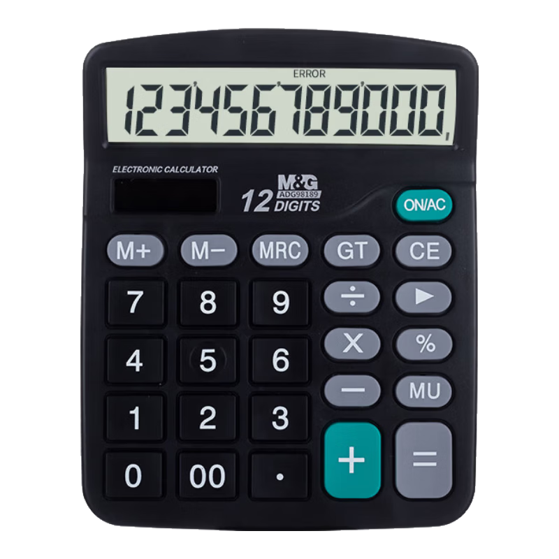 M&G Stationery Calculator Computer Keypad Desktop Office Calculator 12-Digit Large Screen White Single ADG981B3I