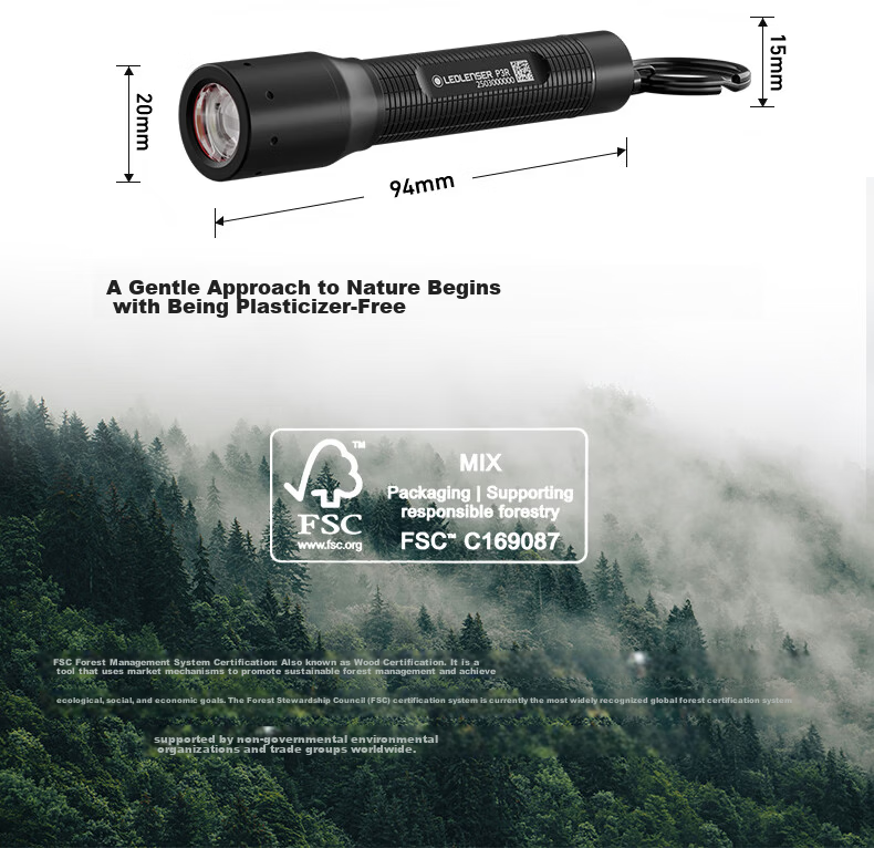 LED LENSER P3R Tactical EDC Zoomable Mini Portable Flashlight with Type-C Charging 13