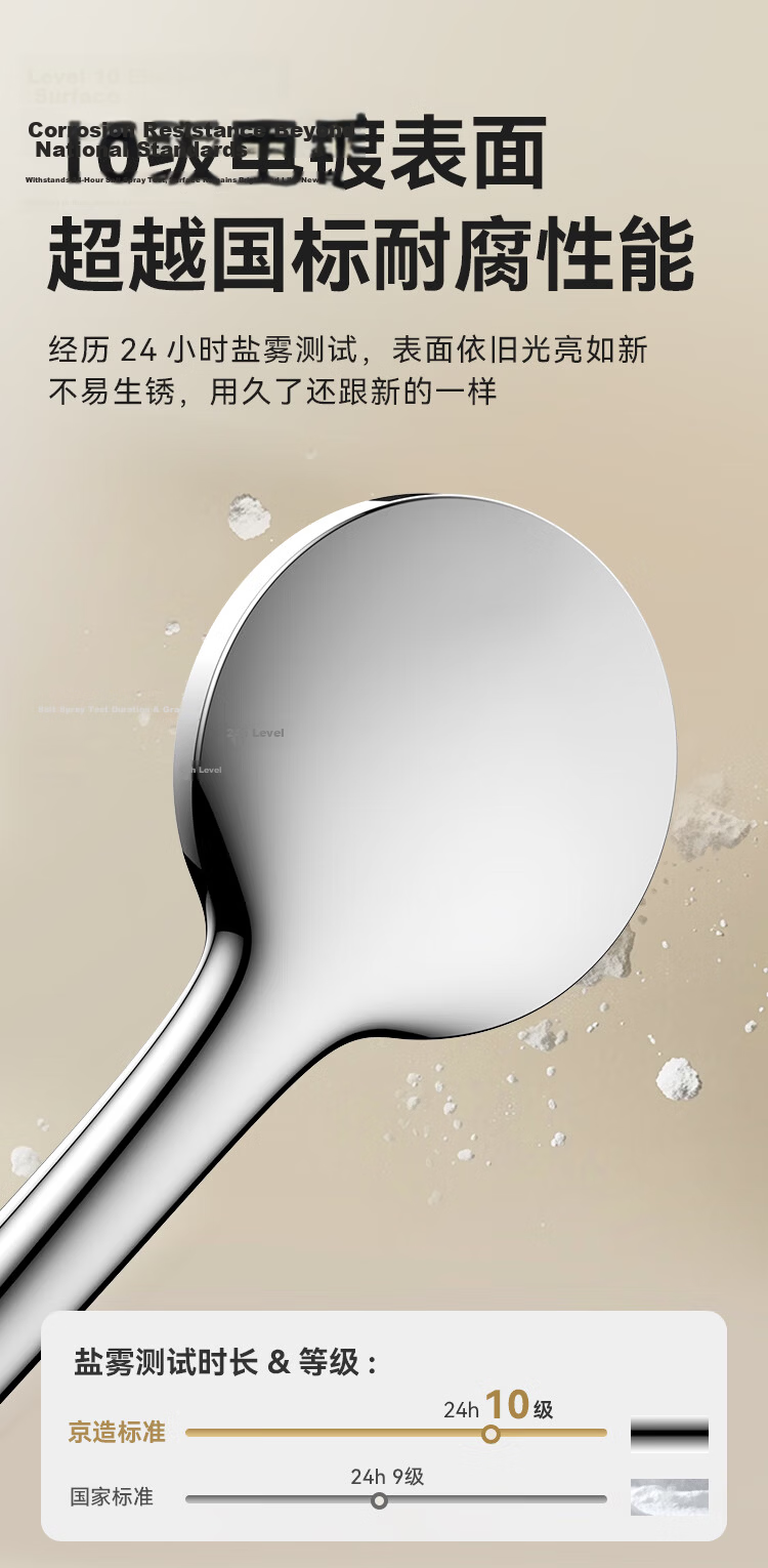 JD Jingzao Three-Mode Water Pressure Boost Handheld Single-Head Shower Head 110mm Large Panel Silicone Nozzle 12