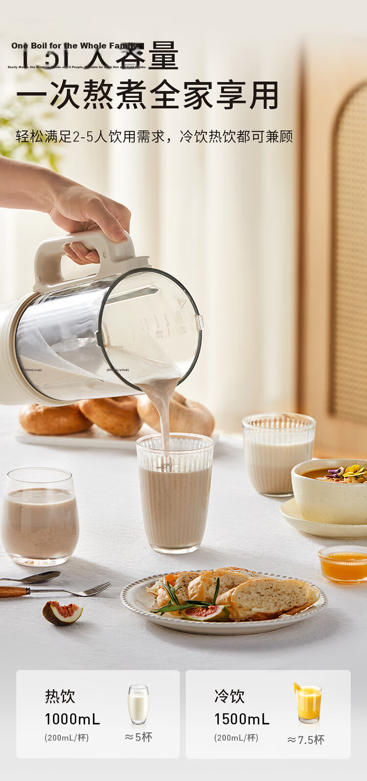 Joyoung Space Quiet Capsule 41dB Upgraded 1.6L Blender for 3-4 People Fully Automatic Home Soy Milk Maker Noise-Reducing Juicer Food Processor P938 National Subsidy 13