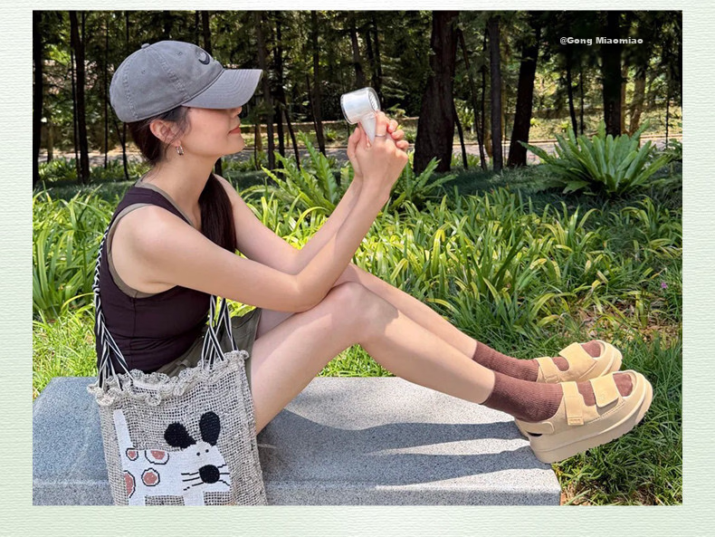 Tianmeiyi Ice Cream Shoes Thick Sole Height Increasing Birkenstock Slippers Casual Sandals Women Outdoor Retro Summer 2026 New Style 2