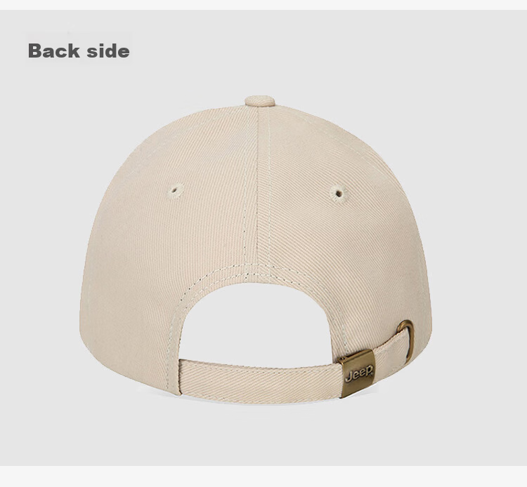 JEEP Men's Baseball Cap Autumn Pure Cotton Outdoor Trendy Sun Protection Visor Hat Unisex Black 18