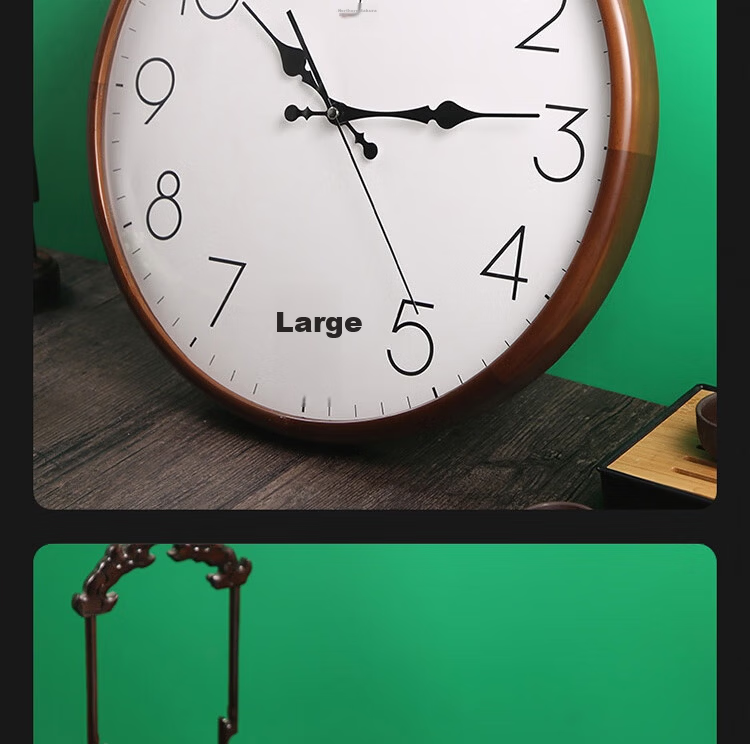 POLARIS Wall Clock Living Room Clock Minimalist New Chinese Style Creative Home Quartz Clock 40cm Quartz Model 25