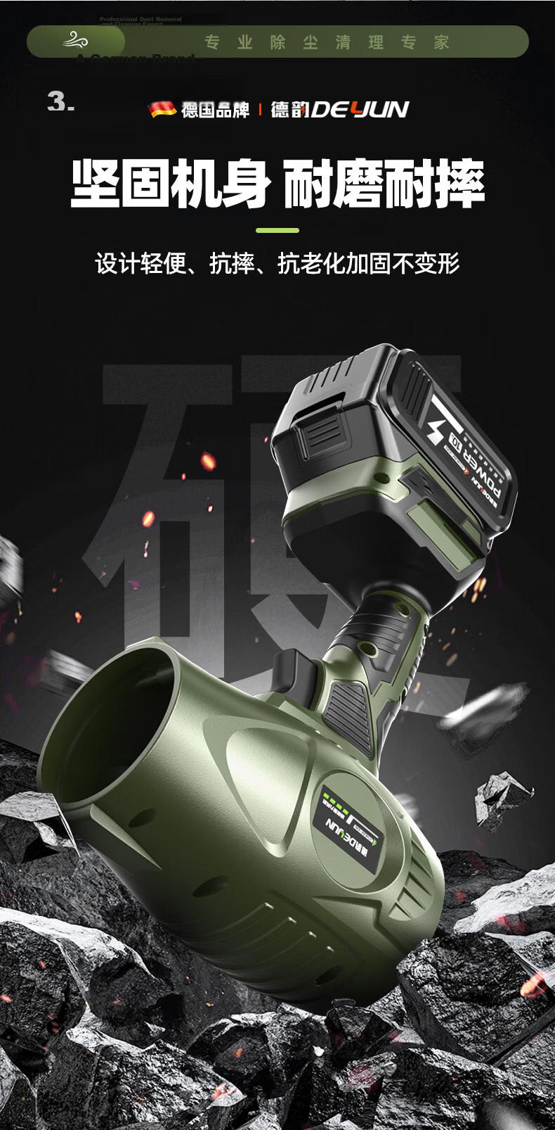 Deyun High-Power Turbo Fan High-Speed Blower Industrial Dust Removal Strong Wind Blower 13