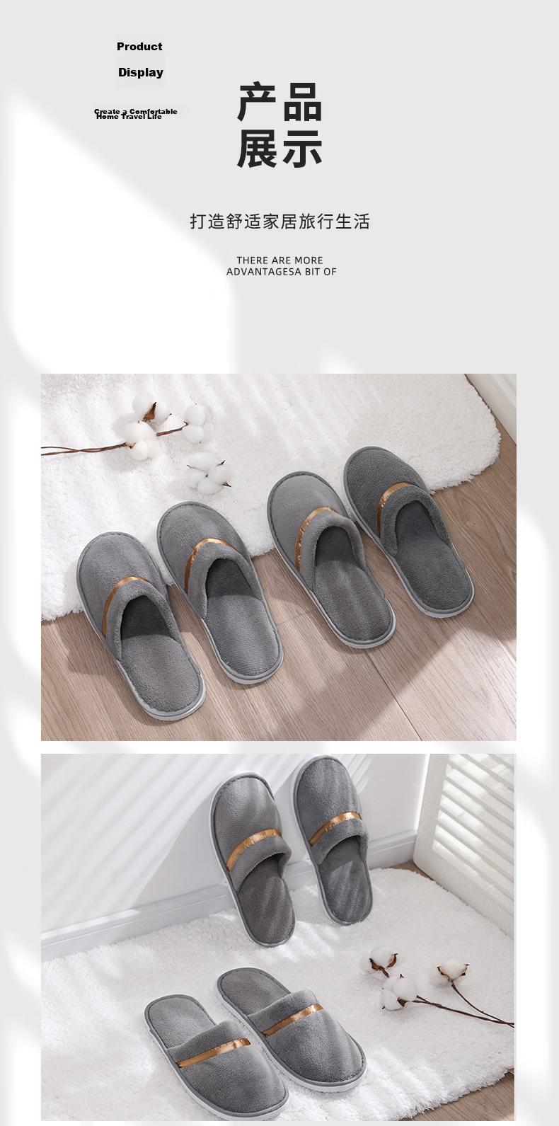 Etravel Disposable Slippers for Home Guests, Hotel Travel, Portable Thick Non-Slip Slippers for Men And Women [5 Colors 5 Pairs Set] 6