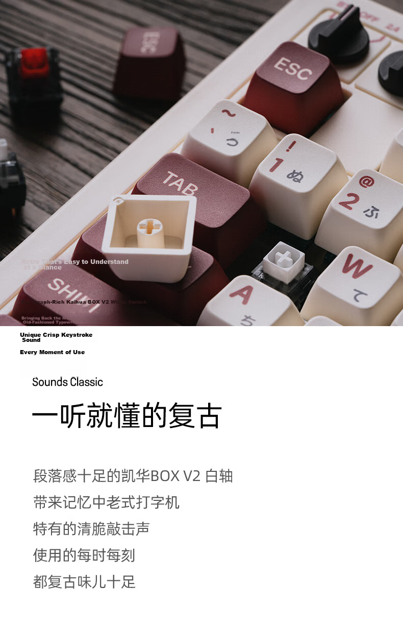 8BitDo Retro18 Digital Keyboard, Compact Mechanical Keyboard, Retro Classic Wireless Office Three-Mode Bluetooth Wired Hot-Swappable PC Computer Keyboard 10