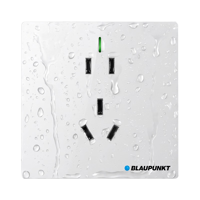 BLAUPUNKT Waterproof Socket New National Standard 86 Type Panel Surface and Concealed Mount 10A Five-Hole Wall Outlet Bathroom Waterproof Outdoor Sunproof Rainproof