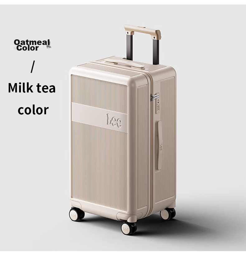 Lee High-Quality Large-Capacity Thickened Suitcase, Trolley Case, Travel Luggage, Password Lock Box, Aurora White, 28 Inches 30