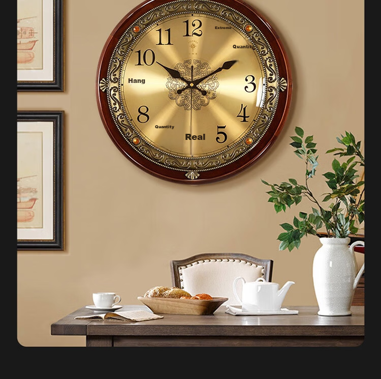 POLARIS Wall Clock Living Room Clock Minimalist New Chinese Style Creative Home Quartz Clock 40cm Quartz Model 28