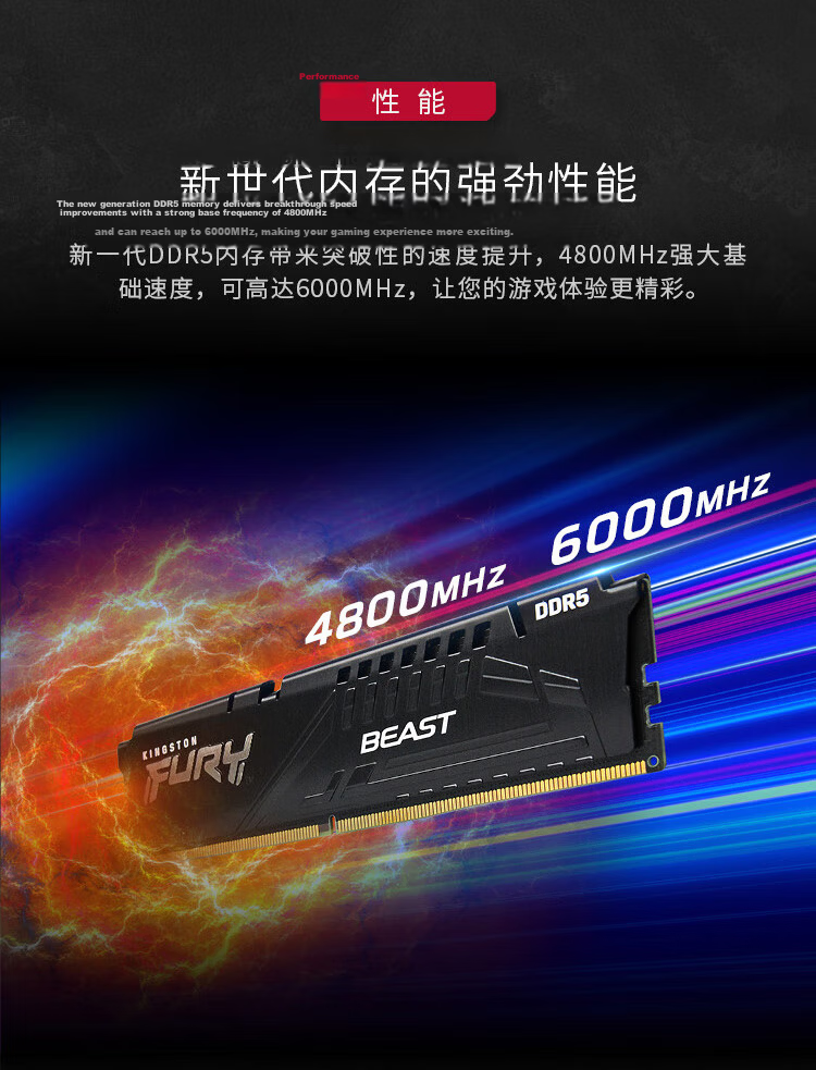 Kingston FURY 64GB (32G×2) Kit, DDR5 5200, Desktop Memory Module, Beast Series, HyperX 2
