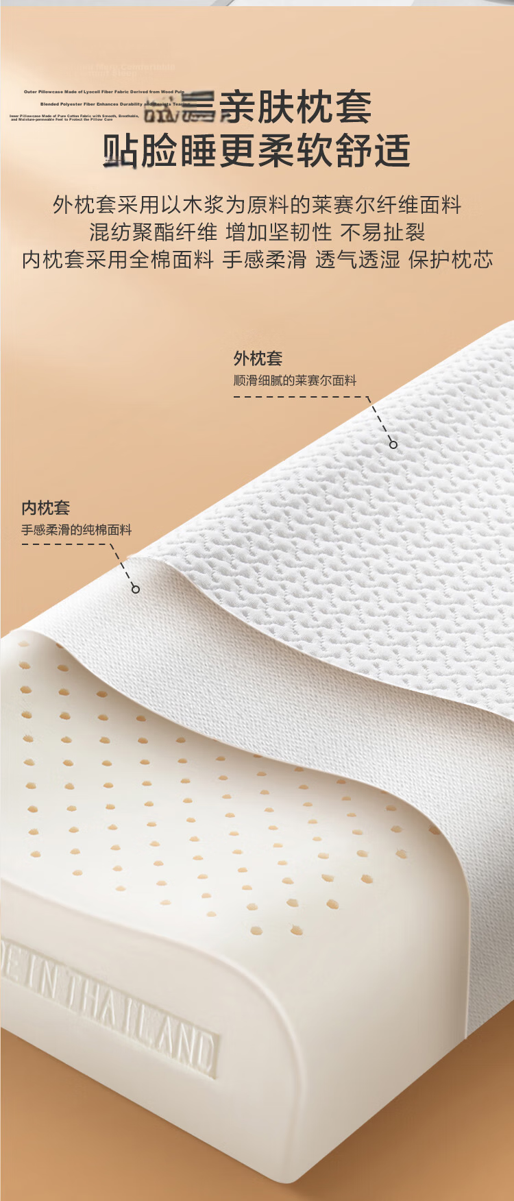 JD Jingzao Premium Pure Enjoy For U Pair Gift Box Thai Imported Core 94% Natural Latex Wave Pillow Gift Set 18