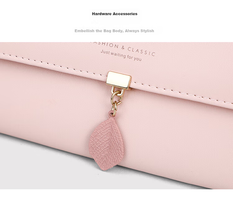 Viney Leather Women's Wallet, Large Capacity Clutch, Long Handbag for Students, Multi-Card Slots, Coin Purse, High-End Light Luxury Wallet, Leather Purse 16