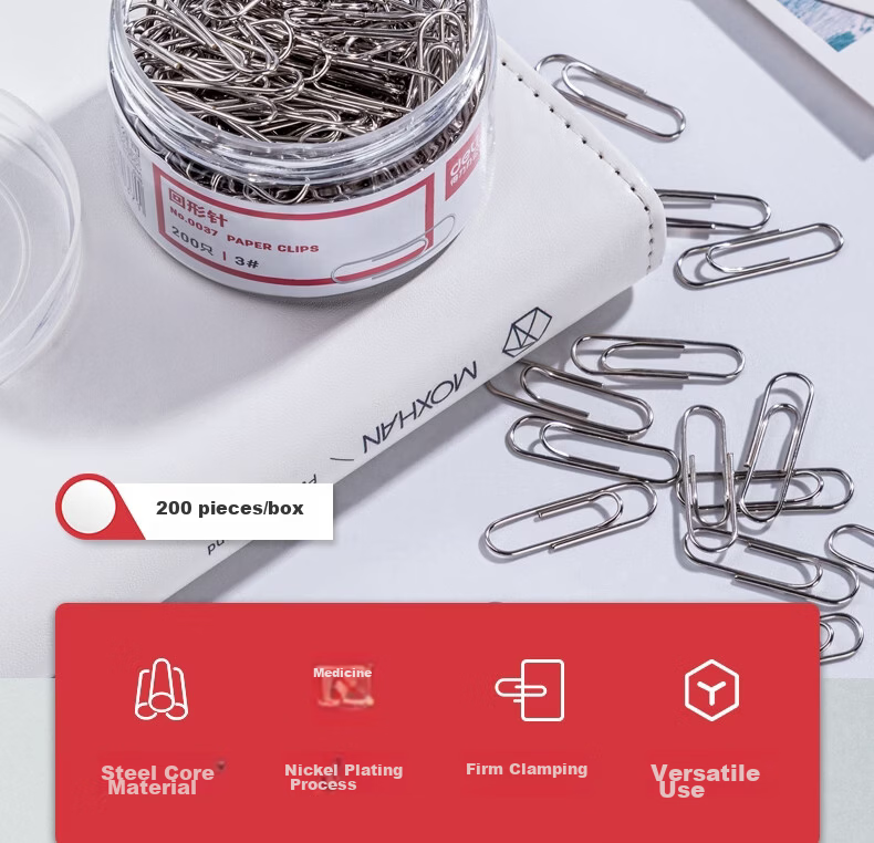 Deli 29mm Colorful Paper Clips/curly Paper Clips, 160 Pieces/tube, 3 Tubes, Office Stationery Supplies, Document Organization And Storage Supplies, 33096 1