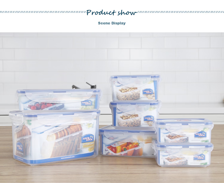 LOCK&LOCK Plastic Sealed Food Storage Containers Set, Kitchen Freezer Food Preservation Storage Box, 7-Piece Set 16