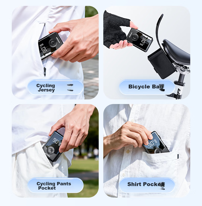 Zhiguozhe Bicycle Air Pump Portable High-Pressure Road Bike Inflator Electric Vehicle Wireless Pump 11