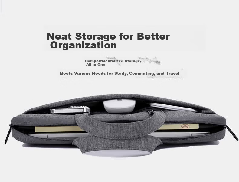 BRINCH Laptop Bag, 12/16 Inch, Business Lightweight Travel Bag, Suitable for Xiaomi, Apple, Huawei Notebooks 7