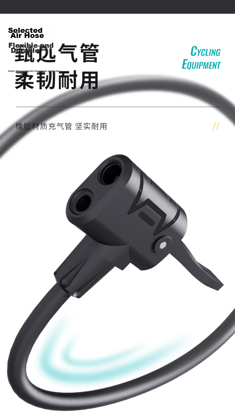 40,000 Kilometers High-Pressure Bicycle Air Pump Portable Inflator for Electric Vehicles, Motorcycles, Basketballs, and Toys 4