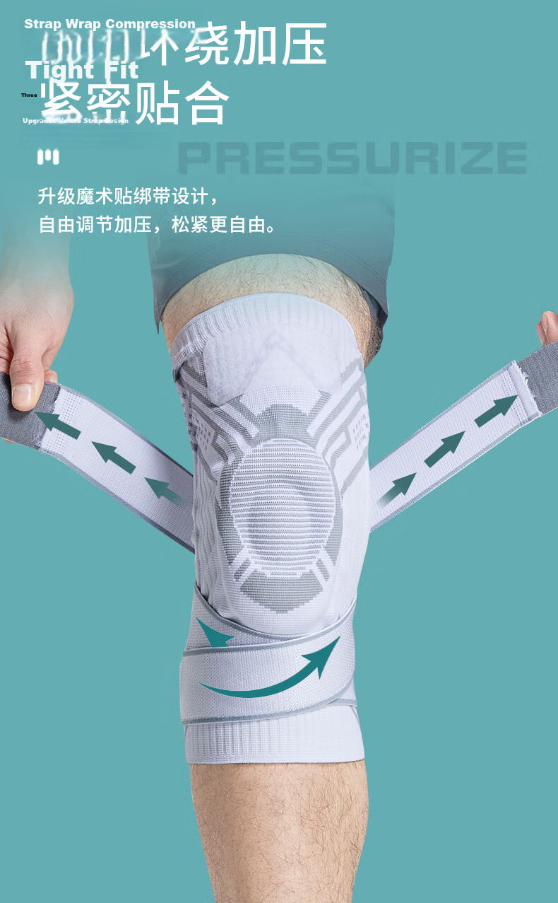 Nailikes Professional Sports Knee Brace for Men, Joint Support, Meniscus Injury Stabilizer Strap, Compression for Badminton and Basketball 6