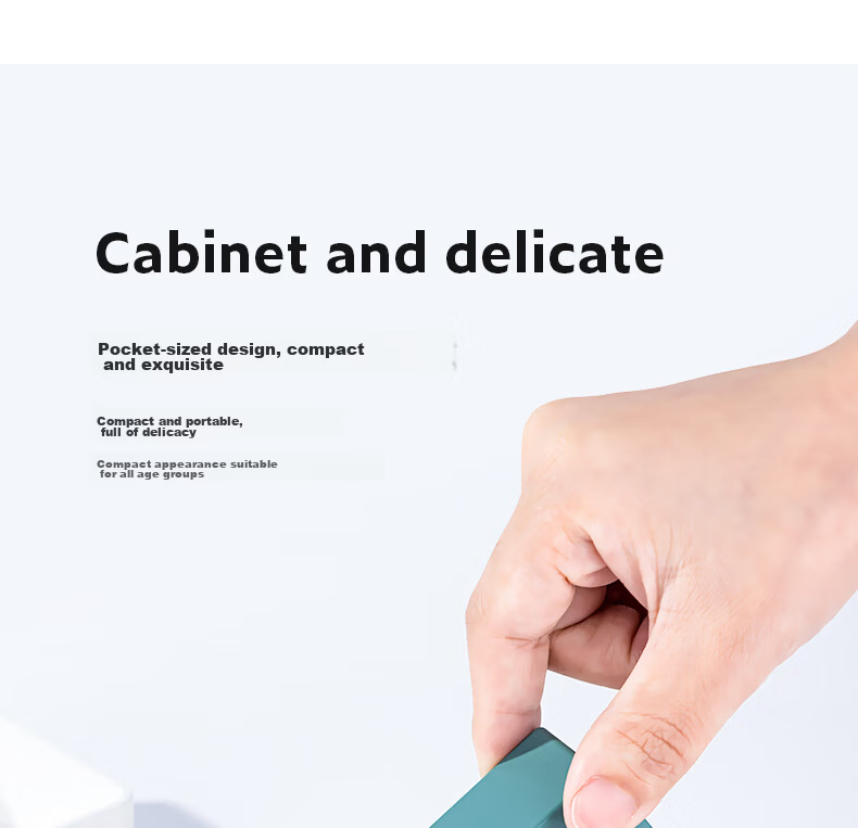Deli Mini Stapler for Students, Compact Office Stapler, Portable Handheld Binding Machine, Small Size, Includes 830 Staples, Green NS083A 3
