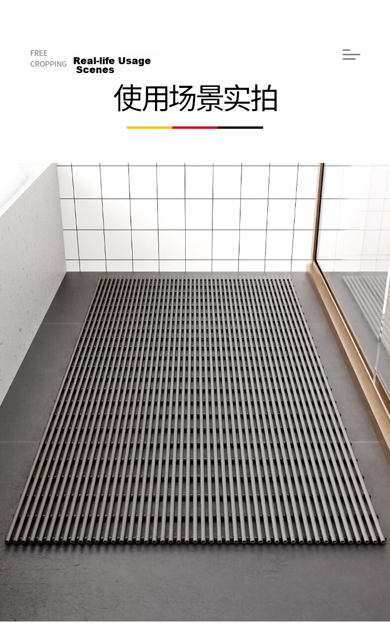 FARLEEHOMES Bathroom Non-Slip Mat, Shower Room Bathing Anti-Fall Floor Mat, Large Size Non-Slip Foot Pad for Bathroom And Toilet 13