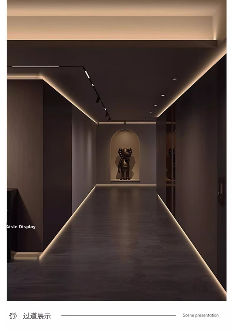 JIAOJIAOZHE COB LED Strip Light, Low Voltage Linear Light, Recessed Adhesive Light Strip, 24V Living Room Ceiling Line Light, 5-Meter Package, White Light 17