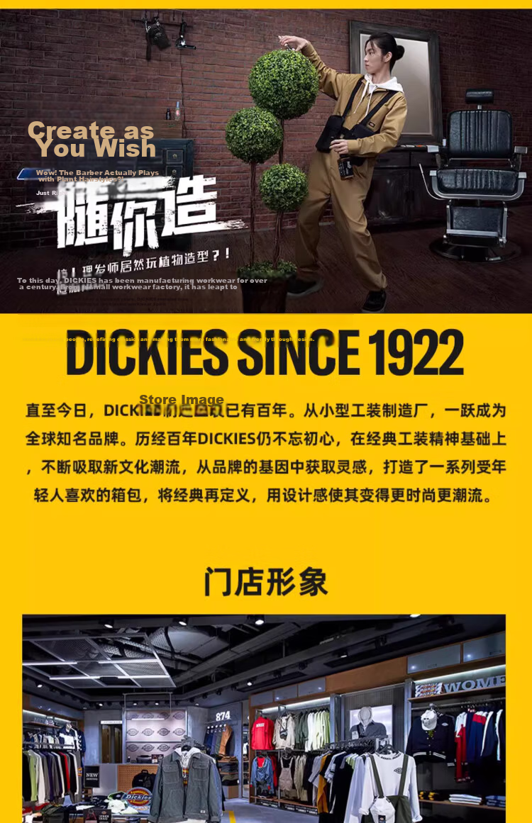 Dickies Men's Large Capacity Crossbody Bag Student Shoulder Bag Multi-Compartment Versatile Commuter Outdoor Casual Travel Sling Bag 18
