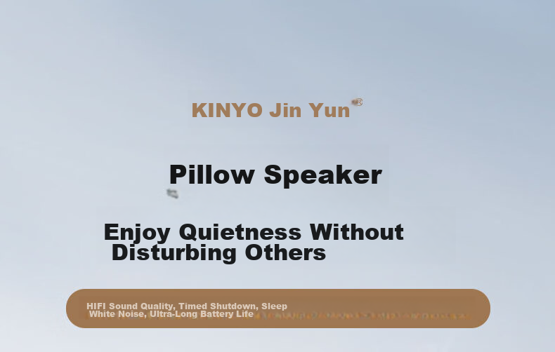 KINYO 2026 New Bone Conduction Sleep Sound Pillow Bluetooth Speaker White Noise Audio Device X60 7