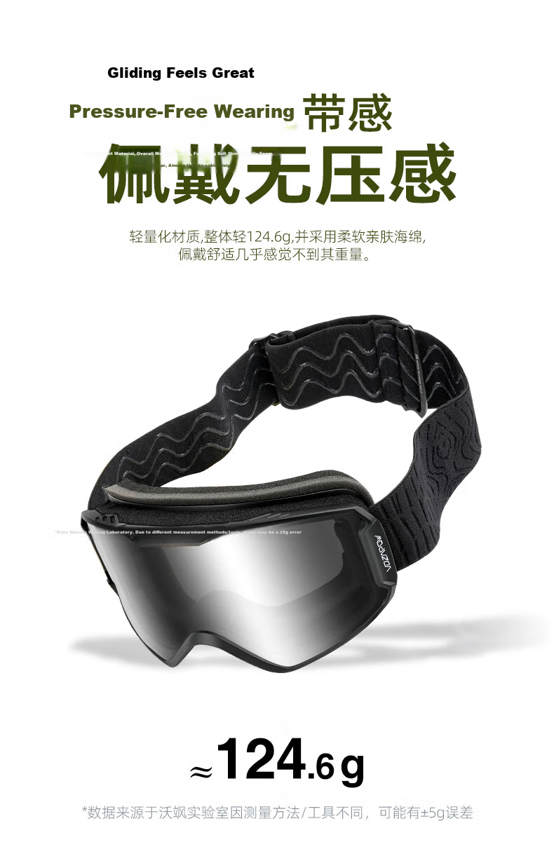 VOZAPOW Magnetic Ski Goggles with Double-Layer Anti-Fog Coating, High-Definition Snow Protection, And Anti-Glare Lenses for Men And Women with Prescription Lenses 3