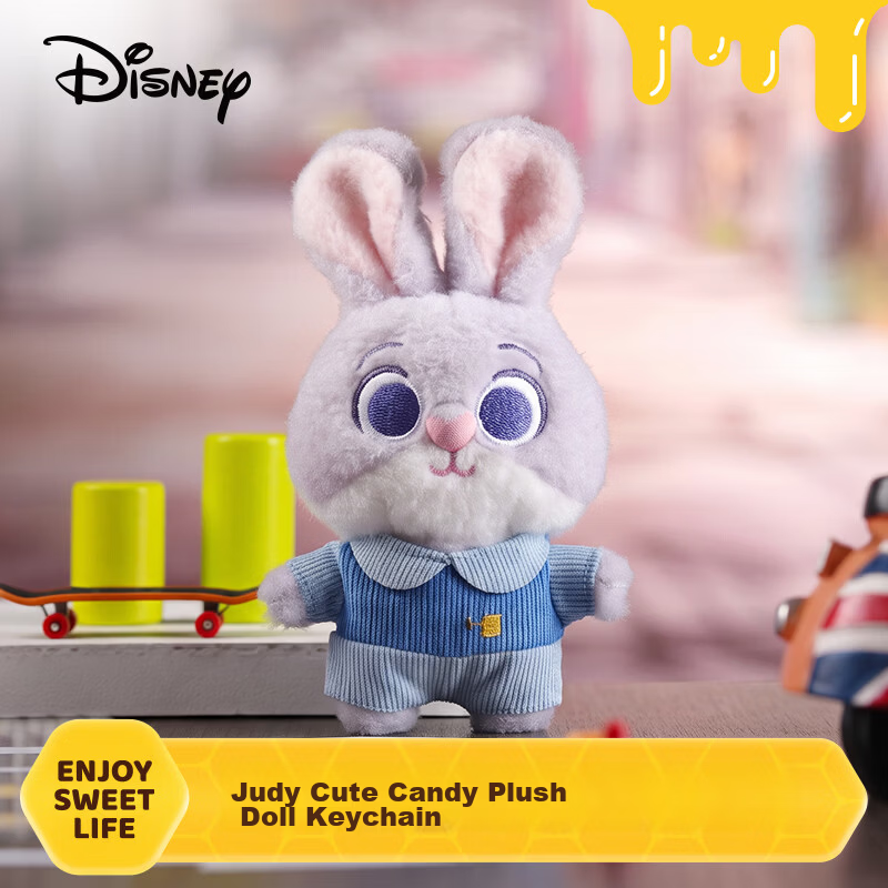 Disney Zootopia Judy Cute Candy Plush Keychain Toy Gift for Girlfriend Friend Birthday Girl