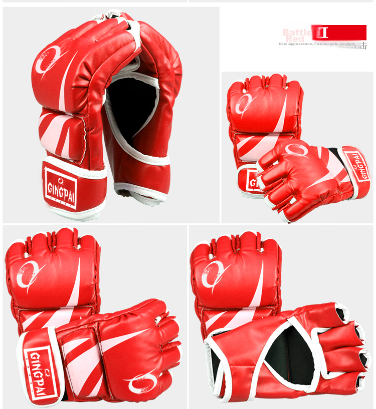 Competitive Edge Boxing Gloves for Adults and Kids, MMA Gloves for Women, Half Finger Sandbag Training Taekwondo Gloves 8