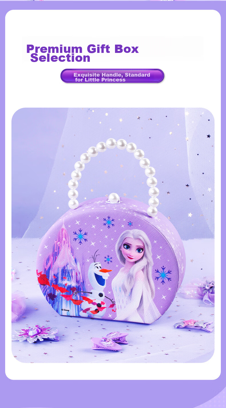 Disney Elsa Princess Children's Jewelry Box Toy for Ages 8-14, 12-Year Girl, 6-12 Birthday Gift Elsa Hair Accessories 10 10