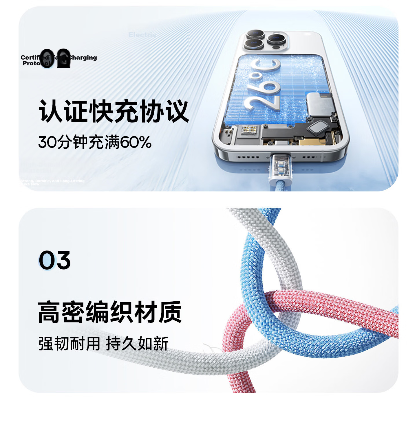 Baseus Apple Data Cable Fast Charging PD30/20W Lightning Braided Cable for iPhone 14/13/12 Pro Max/11/XS Car Phone 2M White 7