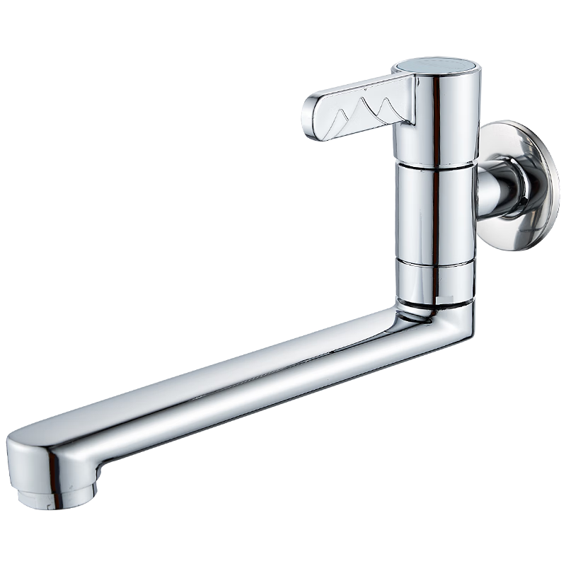 BSITN Faucet Mop Sink Extended Spout Single Cold Water Faucet, Left And Right Rotating Wall-Mounted Faucet B038