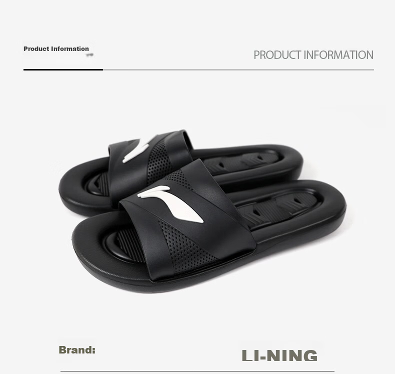 Li-Ning Slippers, Sports Sandals for Men And Women, Summer Outdoor Wear, Non-Slip, Indoor And Outdoor Use, Comfortable, Lightweight, Breathable, Slide Sandals 14