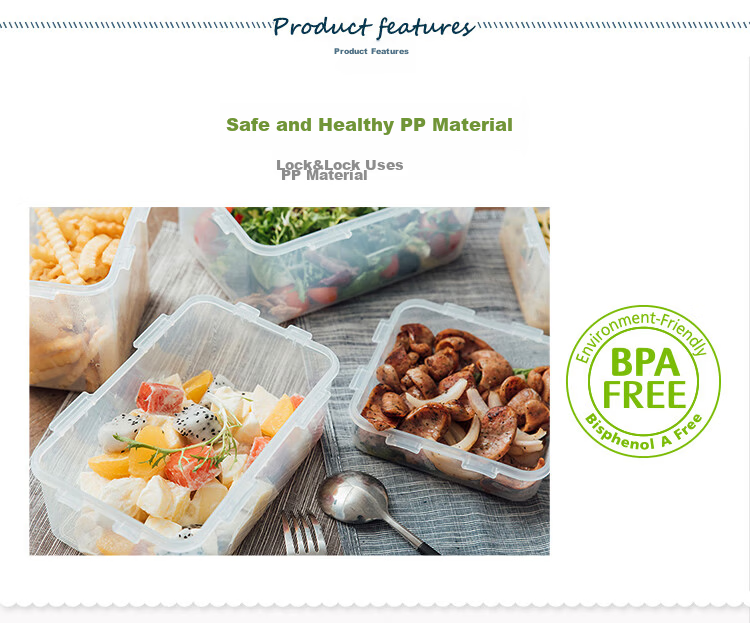 LOCK&LOCK Plastic Sealed Food Storage Containers Set, Kitchen Freezer Food Preservation Storage Box, 7-Piece Set 5