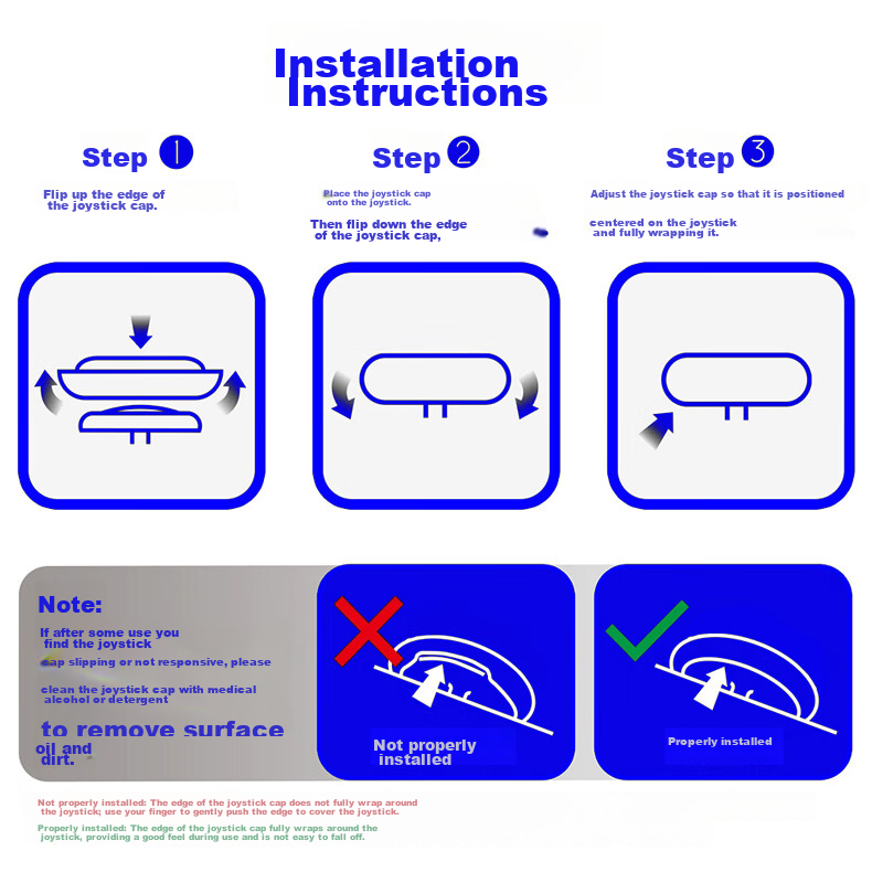 JSAUX Steam Deck OLED Joystick Cap Conductive Touchpad Back Key Sticker Steam Deck Handheld Accessory Grip Anti-Slip Sticker Set 6