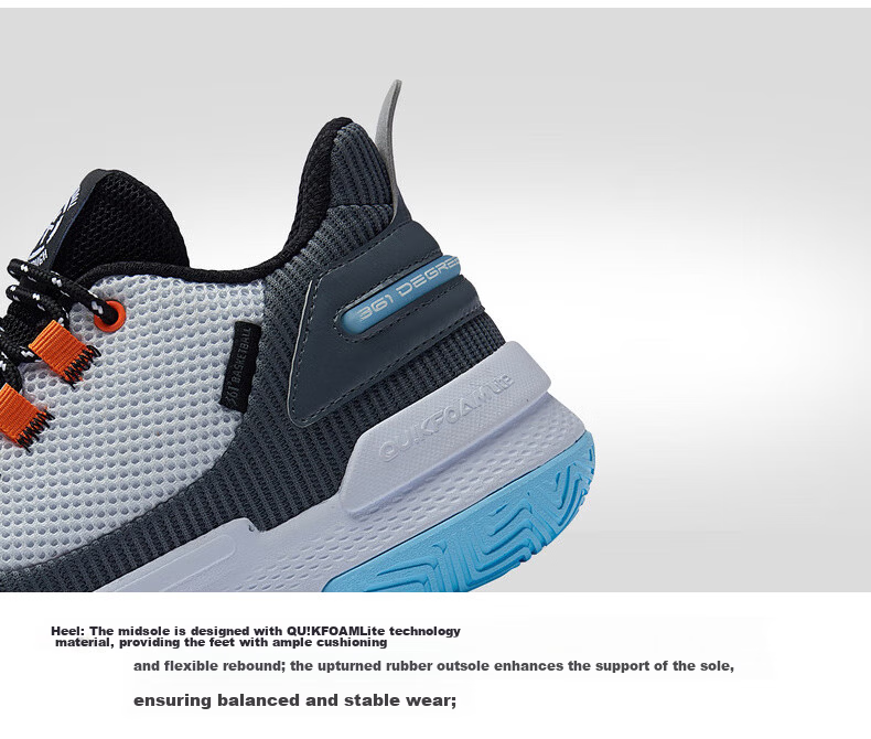 361° Basketball Shoes for Men, Spring And Summer Youth Professional Lightweight Low-Top Casual Sports Shoes, Men's Style 672121101-3 46