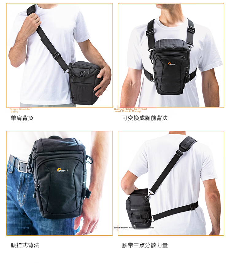 LOWEPRO Leshebao Format 160 Style DSLR And Mirrorless Camera Bag, Shoulder Photography Bag, Crossbody Travel Portable Photography Small Bag, Black LP36512-0WW 8